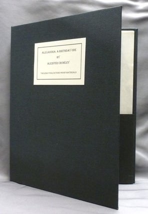 Item #72486 A collection of materials for an abortive Thelema Publications edition of "Alexandra....