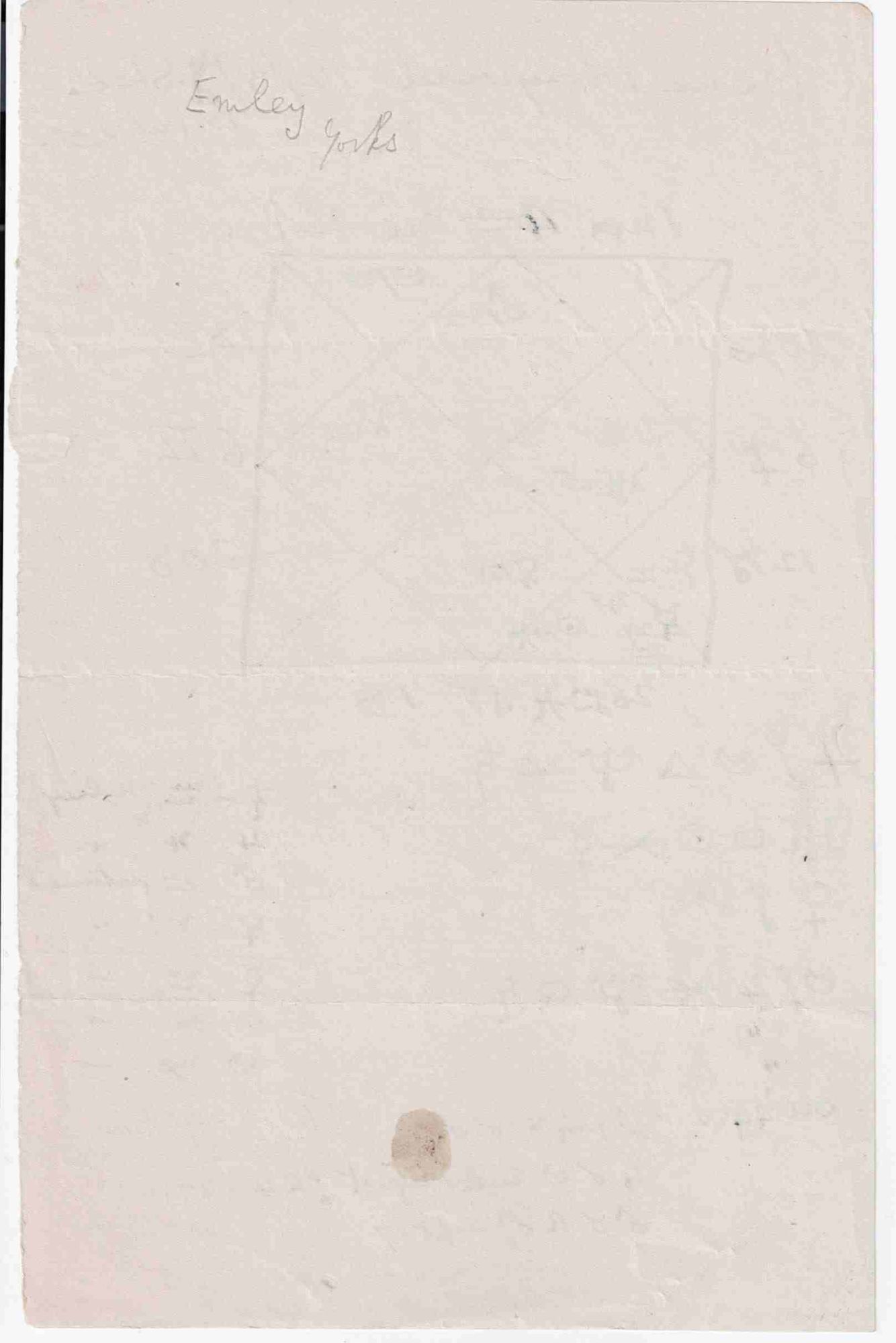 A Handwritten and Drawn Astrological Natal Chart, for Irene Hayward
