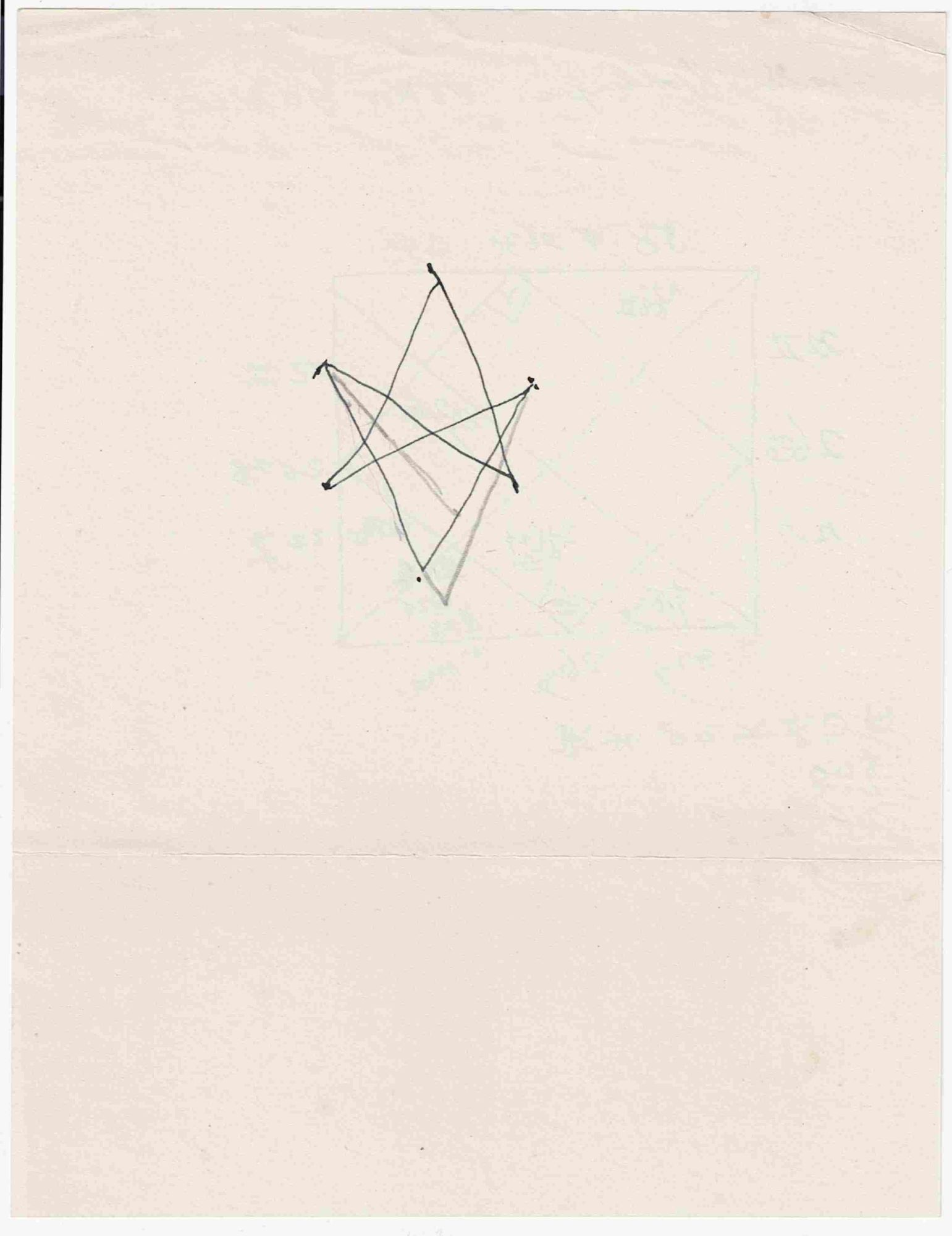 A Handwritten and Drawn Astrological Natal Chart, for Frederick