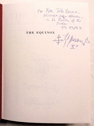 The Equinox. Volume III, Number 10. The Review of Scientific Illuminism. The Official Organ of the O. T. O.