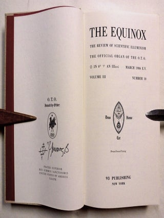 The Equinox. Volume III, Number 10. The Review of Scientific Illuminism. The Official Organ of the O. T. O.