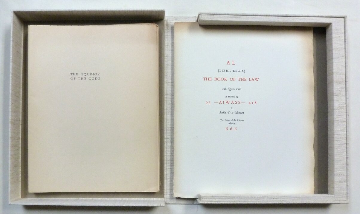 A set of original sheets for an unbound copy of The Equinox of the Gods ...