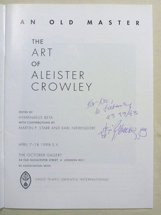 An Old Master. The Art of Aleister Crowley + Separate 'Exhibit Guide'.