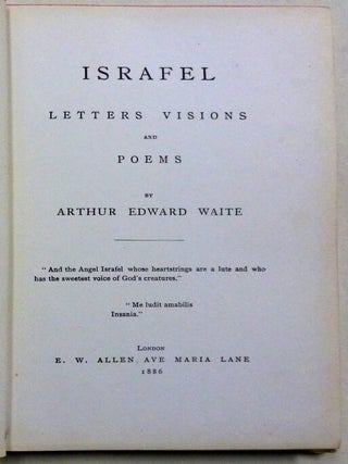 Israfel: Letters, Visions and Poems.