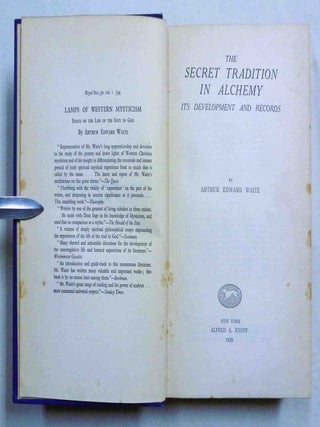 The Secret Tradition in Alchemy.