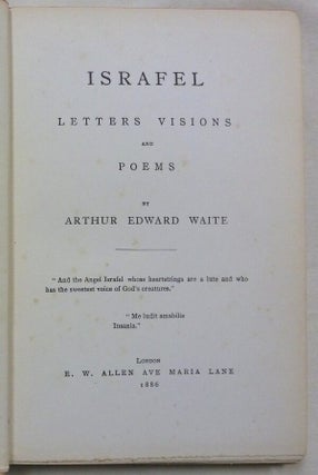 Israfel: Letters, Visions and Poems.