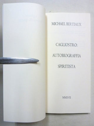 Cagliostro: Autobiograffia Spiritista.