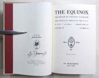 The Equinox. Volume III, Number 10. The Review of Scientific Illuminism. The Official Organ of the O. T. O.
