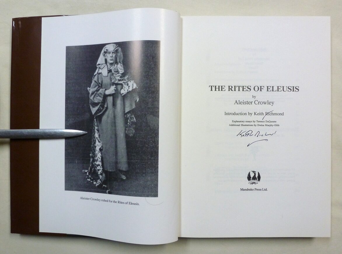 The Rites of Eleusis | Aleister CROWLEY, Keith Richmond Explanatory ...