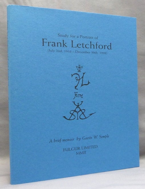Study for a Portrait of Frank Letchford July 2nd, 1916 - December 30th ...