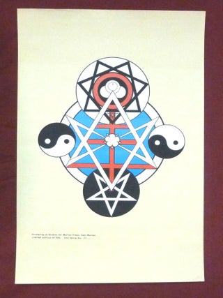 Item #74048 A Large Coloured Poster of Crowley's Unicursal Hexagram. Aleister: related works CROWLEY