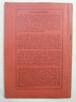 The Rosicrucian Brotherhood Quarterly. Vol. II. No. 1. January, 1908.