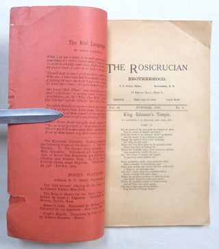 The Rosicrucian Brotherhood Quarterly. Vol. II. No. 4. October, 1908.