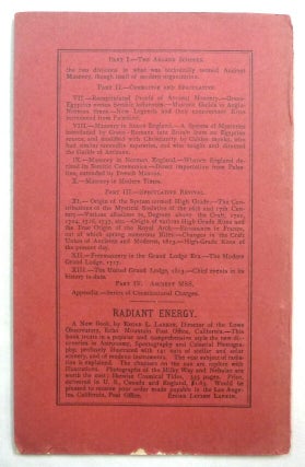 The Rosicrucian Brotherhood Quarterly. Vol. III. No. 1. January, 1909.