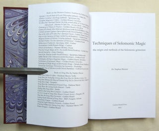 Techniques of Solomonic Magic.