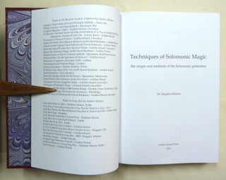 Techniques of Solomonic Magic.