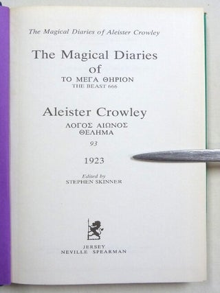 The Magical Diaries of Aleister Crowley. Tunisia, 1923.
