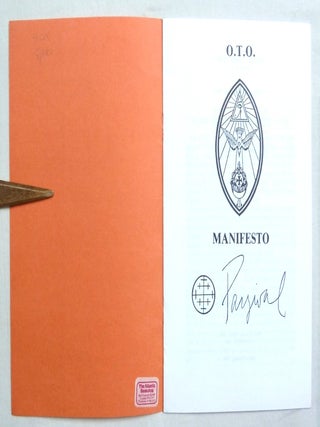 Society Ordo Templi Orientis in America. Manifesto.
