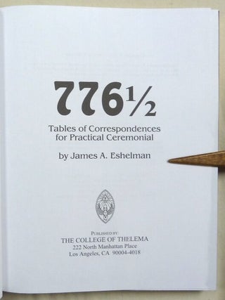 776 1/2 Tables of Correspondences for Practical Ceremonial.
