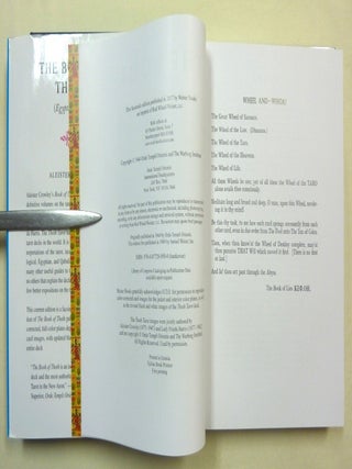 The Book of Thoth. A Short Essay on the Tarot of the Egyptians. Being the Equinox Volume III No. V.