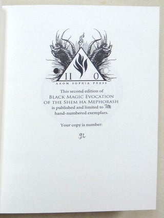 Black Magic Evocation of the Shem Ha Mephorash.