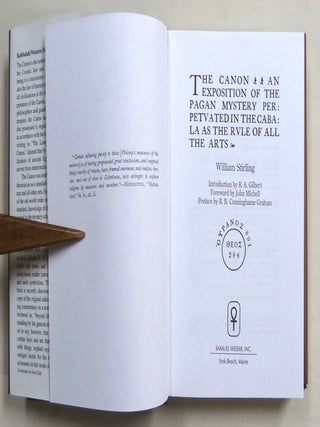 The Canon. An Exposition of the Pagan Mystery Perpetuated in the Cabala as the Rule of All the Arts.