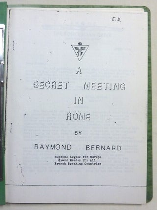 A Secret Meeting in Rome.