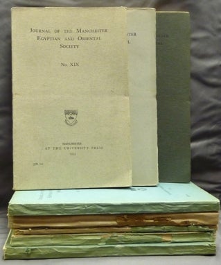 Item #8651 Journal of the Manchester Egyptian and Oriental Society ( 8 issues ); 1913-1914, No. X 1923, No. XI 1924, No. XII 1926, No. XIII 1927, No. XIV 1929, No. XV 1930, No. XIX 1935. Ancient Egypt, Manchester Egyptian, Oriental Society.
