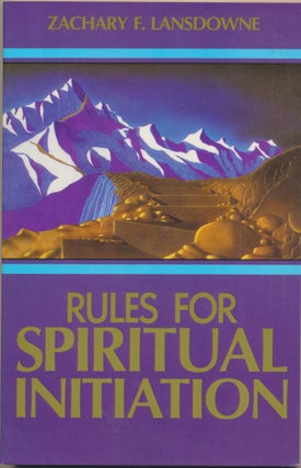 Item #9242 Rules for Spiritual Initiation. Zachary F. LANSDOWNE