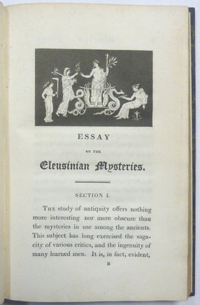 Essay on the Eleusinian Mysteries [ Essay on the Mysteries of Eleusis ].